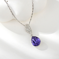 Show details for Sparkling Small Zinc Alloy Pendant Necklace