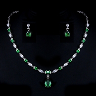 Show details for Copper or Brass Green 2 Piece Jewelry Set with Unbeatable Quality