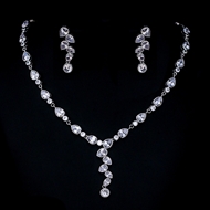 Show details for Buy Platinum Plated Luxury 2 Piece Jewelry Set with Wow Elements