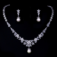 Show details for Buy Platinum Plated Luxury 2 Piece Jewelry Set with Low Cost