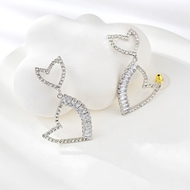 Show details for Shop Platinum Plated Big Dangle Earrings with Wow Elements