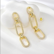 Show details for Buy Gold Plated Big Dangle Earrings with Low Cost