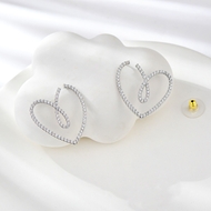 Show details for Affordable Platinum Plated Copper or Brass Dangle Earrings from Trust-worthy Supplier