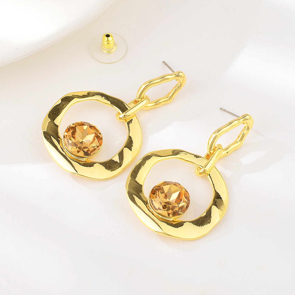 Drop Earring Golden Gold Plated Dangle Earrings at ₹ 00/pair in Jaipur