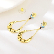 Show details for Nice Blue Zinc Alloy Dangle Earrings