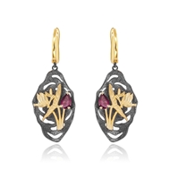 Picture of Recommended Purple Multi-tone Plated Dangle Earrings from Top Designer