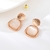 Picture of Designer Rose Gold Plated White Stud Earrings with No-Risk Return