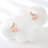 Show details for Rose Gold Plated Cubic Zirconia Stud Earrings at Great Low Price