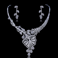 Show details for Luxury Big 2 Piece Jewelry Set with Fast Delivery