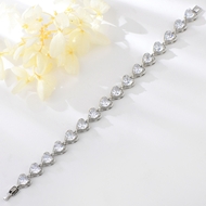 Show details for Shop Platinum Plated Delicate Fashion Bracelet with Wow Elements