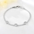Picture of Trendy White Platinum Plated Fashion Bangle with No-Risk Refund