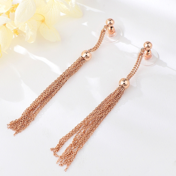 Picture of Eye-Catching Rose Gold Plated Zinc Alloy Dangle Earrings with Member Discount