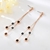 Picture of Rose Gold Plated Classic Dangle Earrings with SGS/ISO Certification