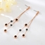 Show details for Rose Gold Plated Classic Dangle Earrings with SGS/ISO Certification