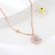 Show details for Impressive White Rose Gold Plated Pendant Necklace with Low MOQ