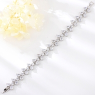 Show details for Copper or Brass Platinum Plated Fashion Bracelet at Super Low Price