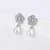 Picture of New Season White Cubic Zirconia Dangle Earrings with SGS/ISO Certification
