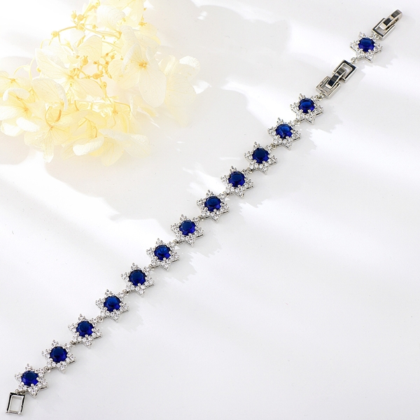 Picture of Pretty Cubic Zirconia Blue Fashion Bracelet