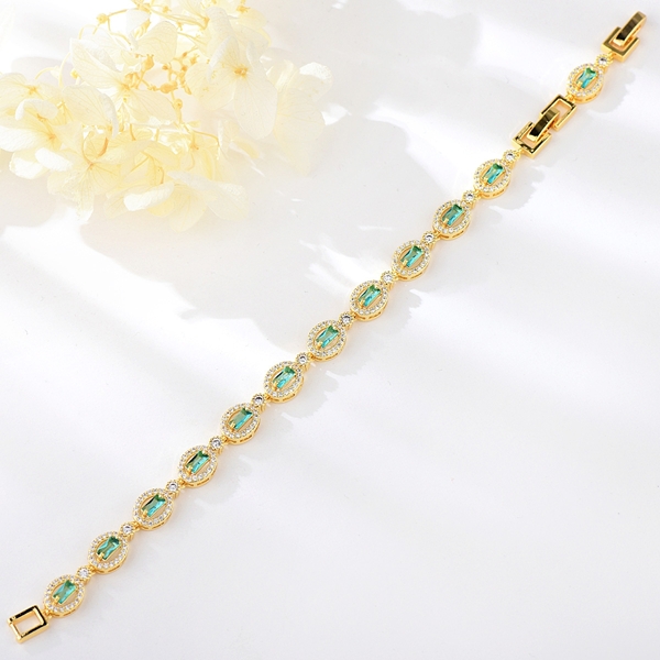 Picture of Unique Cubic Zirconia Green Fashion Bracelet