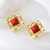 Picture of Dubai Red Big Stud Earrings Online Only