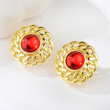 Show details for Zinc Alloy Resin Big Stud Earrings in Flattering Style