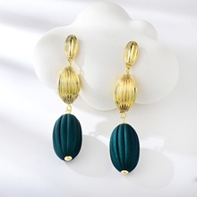 Show details for Trendy Gold Plated Big Dangle Earrings with No-Risk Refund