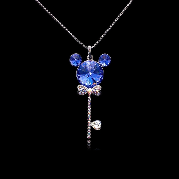 Picture of Platinum Plated Swarovski Element Pendant Necklace from Certified Factory