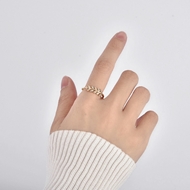 Picture of Nice Cubic Zirconia Gold Plated Adjustable Ring