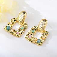 Show details for Charming Colorful Gold Plated Dangle Earrings As a Gift