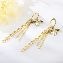 Show details for Eye-Catching White Zinc Alloy Dangle Earrings with Member Discount