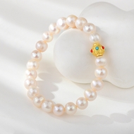 Picture of Designer Gold Plated fresh water pearl Fashion Bracelet with No-Risk Return