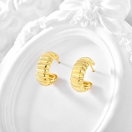 Picture of Fancy Delicate Gold Plated Stud Earrings