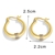 Picture of Women Copper or Brass Cubic Zirconia Small Hoop Earrings with Unbeatable Quality