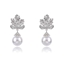 Show details for Inexpensive Platinum Plated White Dangle Earrings for Girlfriend