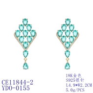 Picture of New Cubic Zirconia Big Dangle Earrings
