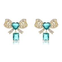 Show details for Luxury Green Dangle Earrings Factory Direct