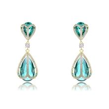 Show details for Great Value Green Luxury Dangle Earrings with Full Guarantee