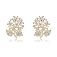 Show details for Luxury Copper or Brass Big Stud Earrings with Fast Delivery