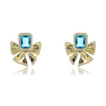 Show details for Luxury Gold Plated Big Stud Earrings with Fast Shipping