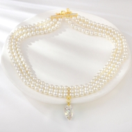 Show details for Fast Selling White Gold Plated Short Statement Necklace from Editor Picks