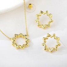 Show details for Wholesale Gold Plated Copper or Brass 2 Piece Jewelry Set with No-Risk Return