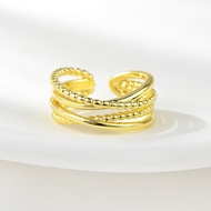 Show details for Eye-Catching Gold Plated Copper or Brass Adjustable Ring with Member Discount