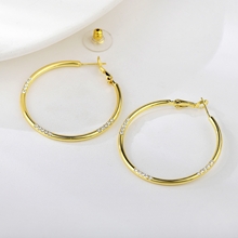 Show details for Bling Holiday Zinc Alloy Big Hoop Earrings