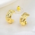 Picture of Unusual Dubai Gold Plated Big Stud Earrings