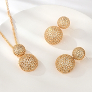 Show details for Rose Gold Plated Medium 2 Piece Jewelry Set with Price