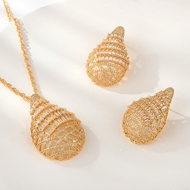 Show details for Fast Selling White Champagne Gold 2 Piece Jewelry Set from Editor Picks