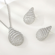 Show details for Luxury Cubic Zirconia 2 Piece Jewelry Set with Fast Delivery