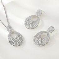 Show details for Luxury Platinum Plated 2 Piece Jewelry Set of Original Design