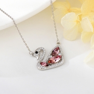 Show details for Beautiful Swarovski Element Pink Pendant Necklace