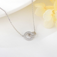 Show details for Filigree Small White Pendant Necklace